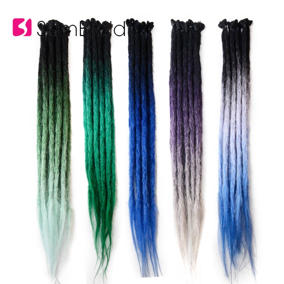 Sambraid ռ Ӹ  dreadlocks  ͽټ ũ  ߰ Ӹī ũ ombre 24 inch 5 strands/pack for women